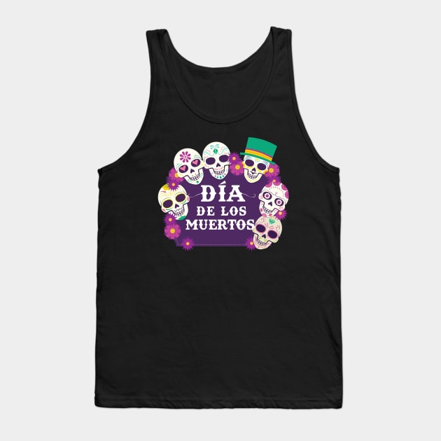 Dia De Los Muertos Tank Top by Javi